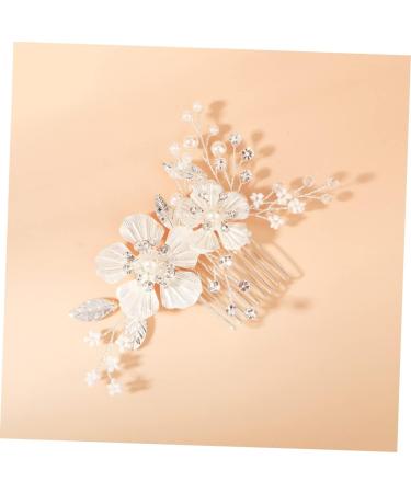ifundom wedding hair comb clip Bride Flower Hair Comb Flower Hair Clip Bride Wedding Headdress Bride Headdress Bridal Headpieces pearl headpiece bridesmaid Rhinestone flowers accessories - Buy Online on GoSupps.com