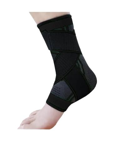 Scott Edward Ankle Brace with Adjustable Compression Strap 1pcs Ankle Protection Achilles Tendon Support Wrap Breathable Neoprene Sleeve Four Sided Elastic Ankle Fixation Protector for Men&Women Black M