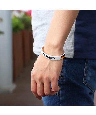 Besportble 10 Set Germany Silicone Bracelet - Robust Germany Flag Sports Bracelet - Perfect Football Fan Souvenir & Gift - Buy Online on GoSupps.com