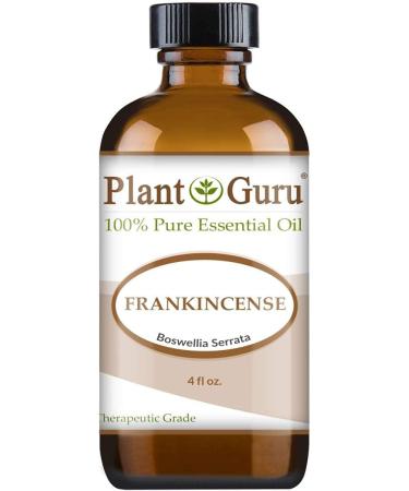 Plant Guru Frankincense 4 oz Undiluted Pure Therapeutic Grade Essential Oil Frankincense 4 Fl Oz (Pack of 1) - Buy Online on GoSupps.com