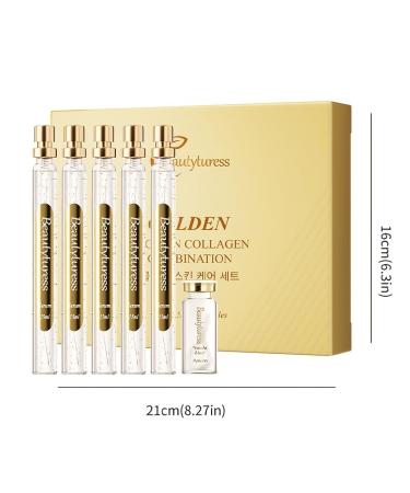 Golden Protein Thread & Essence Facial Skincare Set - Deep Hydration and Moisturizing Nourishing Daily Skin Care Kit for All Skin Types Fragrance-Free Ideal for Travel and Gifts - Buy Online on GoSupps.com