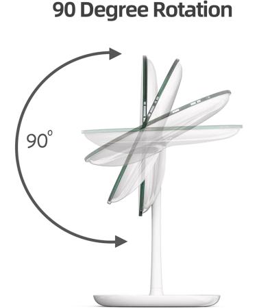 Large Tall Round Lighted Makeup Mirror with 58 LED Lights - 3-Color Dimmable, Cordless, Rechargeable, 5X Magnifying Mirror - Buy Online on GoSupps.com