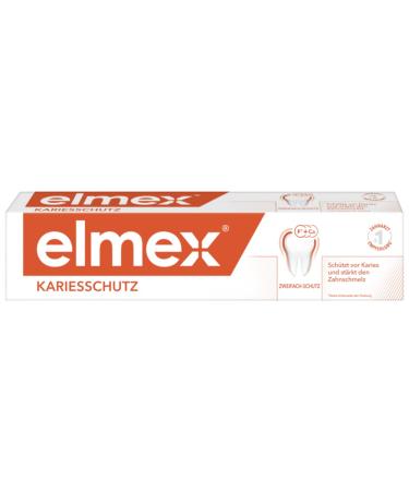 Elmex Toothpaste Caries Protection 75ml | Twin-Active Calcium Fluoride Shield | Buy 4-Pack for Effective Dental Care - Buy Online on GoSupps.com