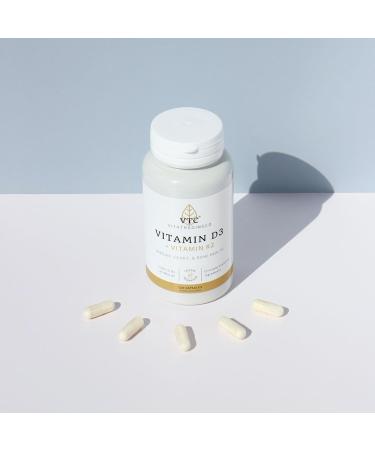 VTC VitaTradingCo. Vitamin D3 + K2 | High Potency Bioactive Forms | 1000iu D3 + 45mcg MK-4 K2 | Boost Calcium Absorption | Immune Heart & Bone Support | 120 Capsules - Buy Online on GoSupps.com