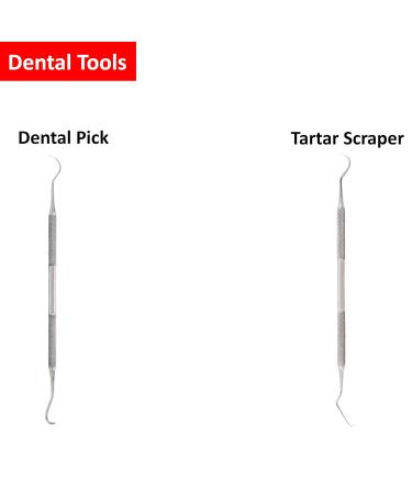 Buy STELLMACHER 8 Pcs Dental Tools - Professional Stainless Steel Teeth Cleaning Kit | Plaque Remover & Tartar Cleaner for Dental Hygiene | International Shipping Available - Buy Online on GoSupps.com