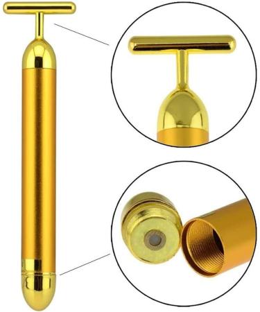 Angel Kiss 24k Golden Facial Massager T-Shape Pulse Electric Face Massage Tool for Skincare Lifting Firming - Sensitive Skin Daily Care - Buy Online on GoSupps.com