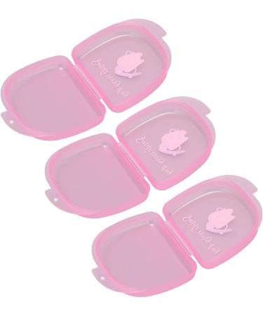 Verdant Touch Orthodontic Retainer Box - 3 Pack Dental Retainer Container for Protection | Pink Denture Case - Buy Online on GoSupps.com