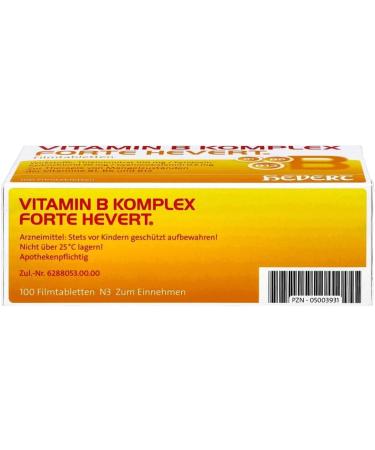 Vitamin B Complex Forte Hevert Tablets - 100 Count for Optimal Health | International Shipping Available - Buy Online on GoSupps.com