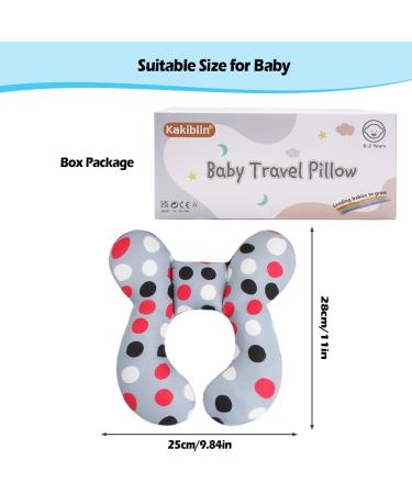 KAKIBLIN Baby Travel Pillow - Grey Baby Neck Support for Car Seats, Pushchairs and More - Buy Online on GoSupps.com