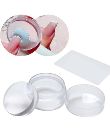 Silicone Jelly Nail Stamper Set - Clear Transparent Nail Art with Scraper | International Shipping - Buy Online on GoSupps.com