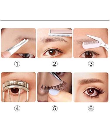 10set Eyebrow Grooming Set Eyebrow Tools Kit Eyelash Curler Eybrow Tweezer Shaper Scissor Earpick Acne Blackhead Neddle Kit - Buy Online on GoSupps.com