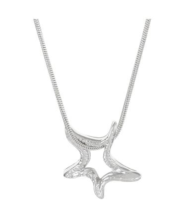 Oralgos fashionable necklace with an irregular star trailer adjustable simple collar party jewelry sweet cool collarbone chain metal