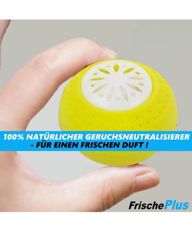 FrischePlus Natural Odor Neutralizer Balls Activated Carbon Refrigerator Odor Remover Set of 3 | Eco-Friendly & Effective Solution for Freshness - Buy Online on GoSupps.com