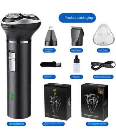 3 in 1 Beard Grooming Kit - Waterproof Electric Shaver & Body Trimmer for Men - Buy Online on GoSupps.com