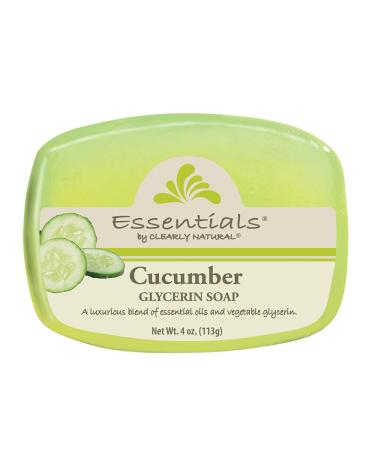 Essentials by Clearly Natural Glycerin Bar Soap Cucumber 4-Ounce Pack of 12 - CASE