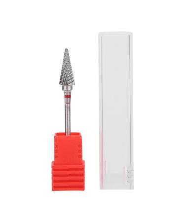 Tungsten Steel Nail Art Manicure Drill Bits Electric Pedicure Grinding Head Green Blue Red Suitable for Nails Replacing Small Grinding Wheel with Handle (red mark)