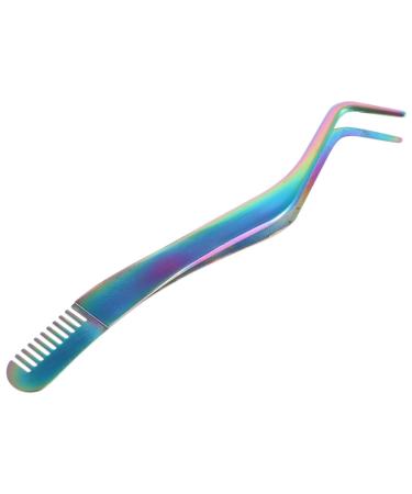 minkissy Eyelash Tweezers with Comb Eyelashes Tweezer Stamp Tweezers Ingrown Tweezers Science Tweezers Eyelash Tools Eyelash Tweezer Applicator Tool Lash Comb Eyelash Curler Stainless Steel