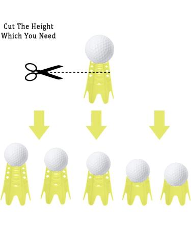 Plastic Golf Tees 20Pcs Pack for Indoor & Outdoor Simulator Practice - 10 Tall & 10 Small Yellow Tees for Winter Turf & Driving Range - Buy Online on GoSupps.com