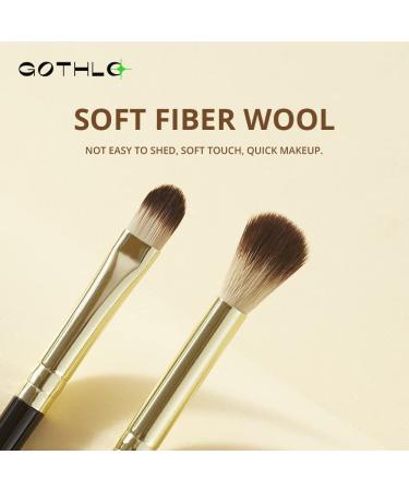 Professional Eyeshadow Blending Brush Set - Soft Synthetic Brushes for Eyeliner, Crease, and Eyebrow - Long Lasting Makeup Application for Flawless Look - 2 PCS - Buy Online on GoSupps.com