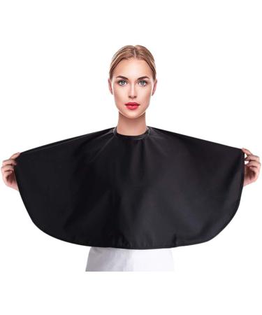 Beaupretty Waterproof Short Hair Cloak - Mini Haircut Smock & Hair Dye Apron for Home Salon - Black - Buy Online on GoSupps.com