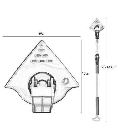 Double Sided Window Cleaner Extended Telescopic Rod Cleaner Glass Wiper (816mm) - Buy Online on GoSupps.com