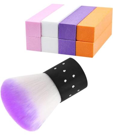 Beavorty 1 Set makeup brush large Makeup Powder Blush nail duster brush kit Nail Polish Block Nail Art finger nail files Nail Cleaning Brush buffing block toenail file paint purple manicure - Buy Online on GoSupps.com
