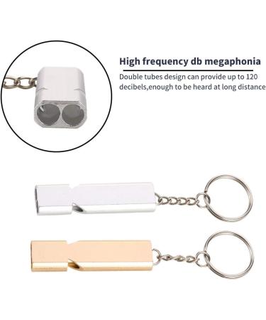 Girlslove 2-Piece Trill Whistle Set | Stainless Steel Signal Pipe with Keychain for School Gym Outdoor Camping & Emergencies - Buy Online on GoSupps.com