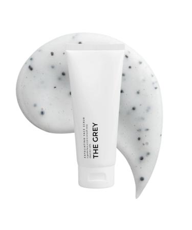 The Grey Exfoliating Face Scrub for Men | Facial Exfoliator for Deep Pore Cleansing Detoxifies & Removes Dead Skin Cells Blackheads Ingrown Hairs Prevent Blemishes & Remove Oils Vitamin A E 3.4oz