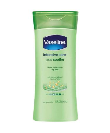 Unilever Vaseline Intensive Care Aloe Soothe Lotion - 10 Fl Oz | Hydrating Moisturizer for Dry Skin | International Shipping Available - Buy Online on GoSupps.com