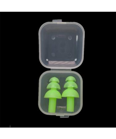 Earplugs Silicone SENRISE Ear Plugs Noise Cancelling Comfortable Reusable Earplugs for Sleeping Snoring Swimming and Working Travel Airplane (Green 5 Pair)