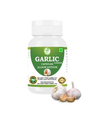 Morsan Healthcare Odorless Garlic Capsules 500 mg | Allium sativum | 60 Vegan Capsules | Herbal Supplement | Vegan, Gluten-Free, GMO-Free | Natural Herbal Supplement | Pack of 1 Bottle