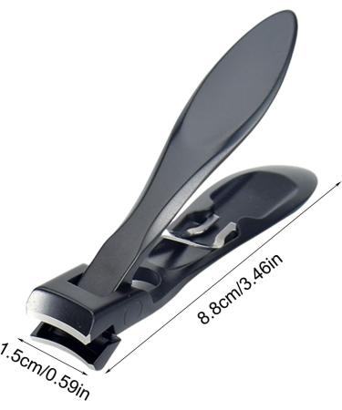 Nail Clippers - | Nail Clippers | Stainless Steel Nail Clippers with Nail File | Comfortable Grip Nail Clippers for Men and Women Pedicure Tools Nail Care for Grooming Black - Buy Online on GoSupps.com