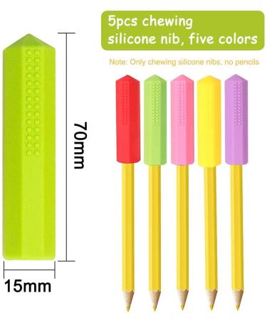 Bite Ring Necklace - LLmz 5 Silicone Chewing Trailers Sensory Teething Pendant for Kids & Adults with Anxiety - Buy Online on GoSupps.com