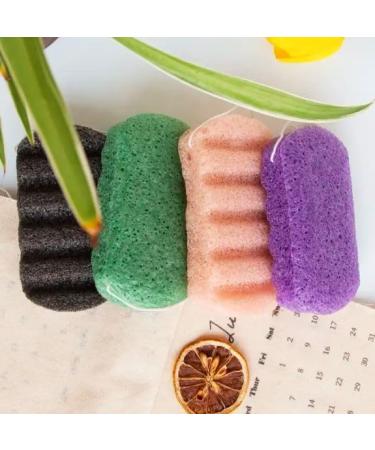 Regalia Atelier Organic pack of 4 - Yellow turmeric pink clay and green tea Purple Lavender konjac Body sponges. It s made free of artificial colors or fragrances. No additives or preservatives Non-Toxic 100% Organic 100% Vegan. Suitable for all skin type - Buy Online on GoSupps.com