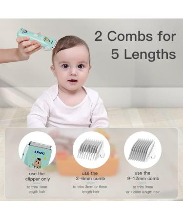 ENSSU Waterproof Kids Hair Clipper with Ceramic Blades and 2 Guide Combs | Cordless Children's Hair Trimmer - Buy Online on GoSupps.com