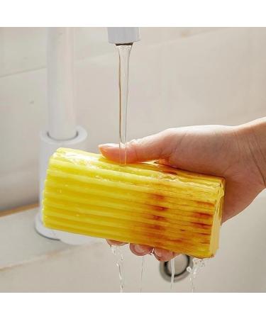 Durable Scrub Brushes Non-Scratch Sponge Sponges & Duty Steel Wool Balls for Tough Stains in Kitchen(Yellow 1PC) 1PC Yellow - Buy Online on GoSupps.com
