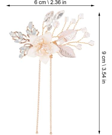 CALLARON Bridal Hair Clip Wedding Hair Clip Wedding Flower Hair Rhinestone Crystal Bride Hair Clips Jewelry Hair Accessories Hairpiece for Women Bridal Hair Clip Wedding Hair Clip - Buy Online on GoSupps.com