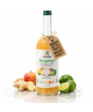 Kyon The Ppinger Jus de gingembre 750 ml avec pomme citron vert et fleur de sureau boisson rafra chissante et sans alcool disponible en packs de 4