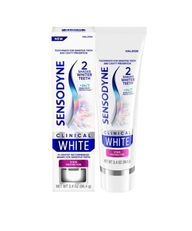 Senso dyne Clinical White Toothpaste for Sensitive Teeth Enamel Strengthening 3.4 Oz Mint Flavor (Pack of 1).