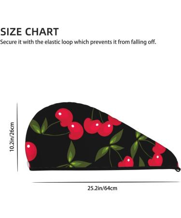 Cherry Microfiber Hair Towel - Soft Super Absorbent Quick Dry Hair Wrap for Women | Coral Velvet Cap for Long Curly & Thick Hair - Buy Online on GoSupps.com
