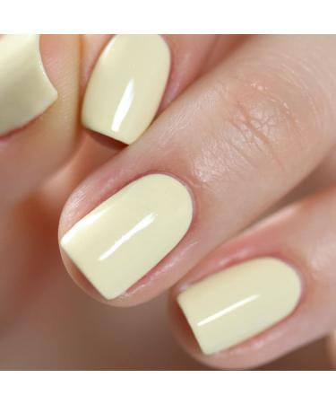 LaNature Pastel Yellow Water-Based Nail Polish - Vegan Peel-Off Cotton Flower - 10ml - Buy Online on GoSupps.com
