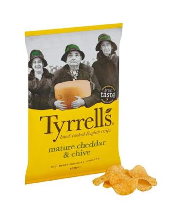 Tyrrells Slow-Cooked Crisps Cheddar & Chive - 150g Pack of 2 | International Shipping Available - Buy Online on GoSupps.com