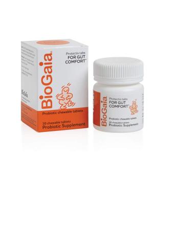 BioGaia Probiotic Supplement Lemon Flavored 30 Chewable Tablets