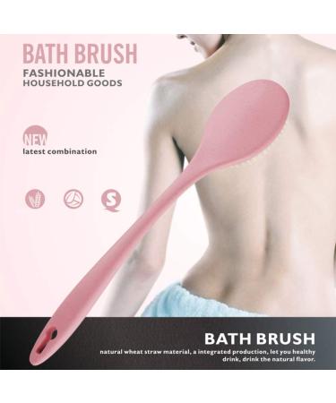 USmascot Long Handle Bath Brush - Soft Spa Shower Body Scrubber with Natural Wheat Straw Handle (Blue) - Buy Online on GoSupps.com