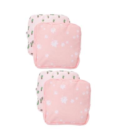 Gleavi 4 pieces of storage bags for women's bandages bag for napkin documents ladies braceland holder jewelry bag made of cotton holder for breastfeeding inserts multifunction girl diapers