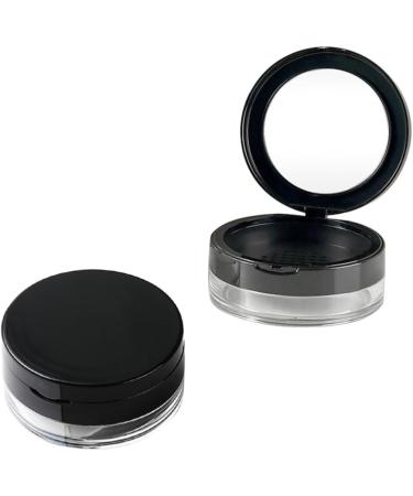 FOMIYES 3 pcs Cosmetic Empty G Mirror Black Loose with Case Portable Dispensing Powder Container - Buy Online on GoSupps.com