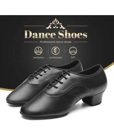 JUODVMP Men's Black Dance Shoes - Modern Latin Jazz Salsa Tango & Ballroom - Buy Online on GoSupps.com