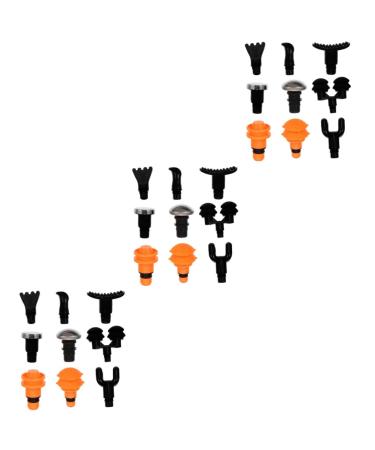 Beaupretty 3 sets of 9 pieces Massage Head with fascia adapter heads for muscle massage devices heads for fitness massage devices.
