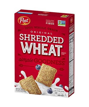 Post Original Shredded Wheat - Whole Grain Non-GMO Cereal 16.4 oz Box (Pack of 6) - Buy Online on GoSupps.com