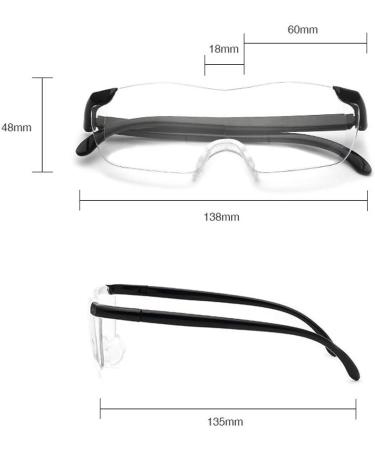 Magnifiers Reading Glass - 3 Times Older Portable Headset Type High-Definition Glasses Type Glasses Type Magnifier Reading Aids - Buy Online on GoSupps.com